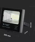 Proiector cu panou solar 12W 4000k IP65, telecomanda cu functie auto si temporizator - led-box.ro