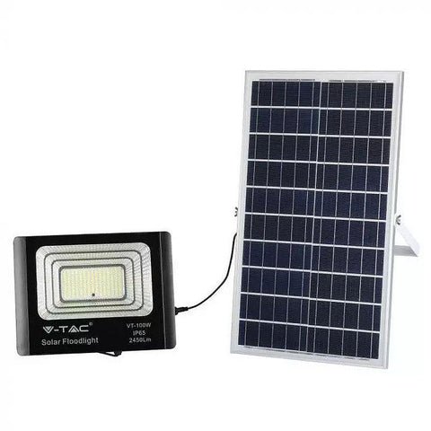 Proiector cu panou solar 35W 6000K IP65, cu telecomanda - led-box.ro