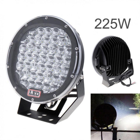 proiector auto rotund, proiector led auto 225w, proiectoare auto spot beam, proiectoare off road, proiector offroad 12v-24v, proiectoare led camion, proiectoare suv, proiector auto 18000lm, led-box.ro