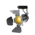 proiector LED rotativ, proiector retro CINEMA, iluminat pe șină GU10, iluminat comercial vintage, iluminat rezidențial retro, proiector orientabil GU10, iluminat eficient LED, proiector stil cinema, led-box.ro