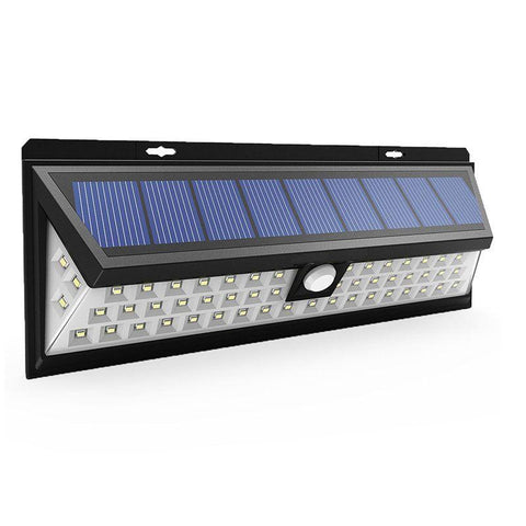 Proiector solar cu senzor 54 led SMD, panou solar incorporat - led-box.ro