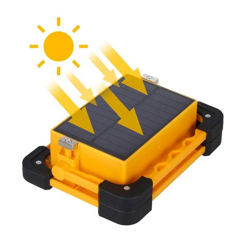 Proiector Solar Portabil 50W, Baterie Power Bank si functie semnalizare-led-box.ro