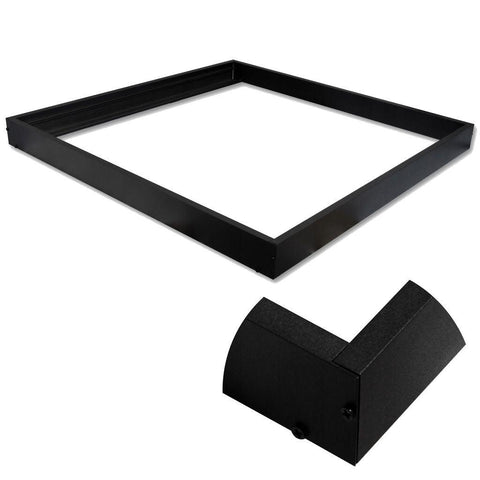 Rama montaj aplicat pentru panouri LED 60x60 cm, negru - led-box.ro