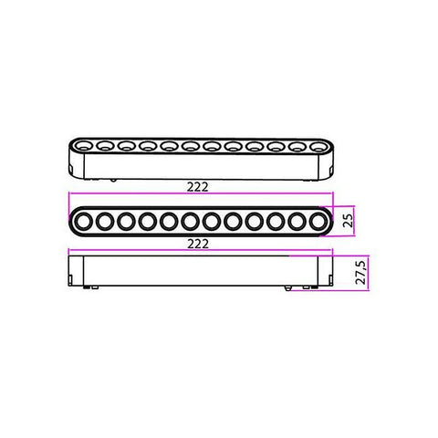 Spot LED Linear Luxo pentru sina magnetica, 12W 48V, 4000K - led-box.ro