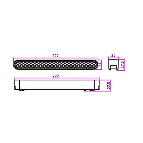 Spot LED Linear Luxo pentru sina magnetica, 12W 48V, 4000K UGR19 - led-box.ro