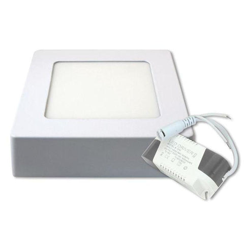 Spot LED aparent 6W 2700K, 110x110x30 mm, alb cald - led-box.ro