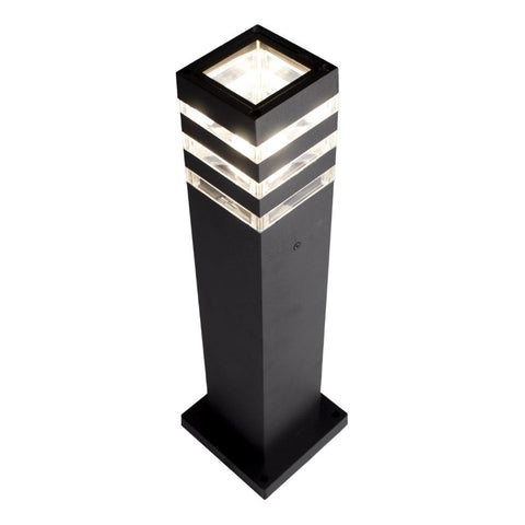 Stalp iluminat ornamental Malibu, 50cm, E27/230V IP54, negru-Led-Box.ro
