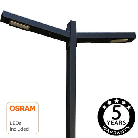 Lampa stradala LED WANDA 100W, SMD3030 chip OSRAM 3D, 4 metri - 6 metri - led-box.ro